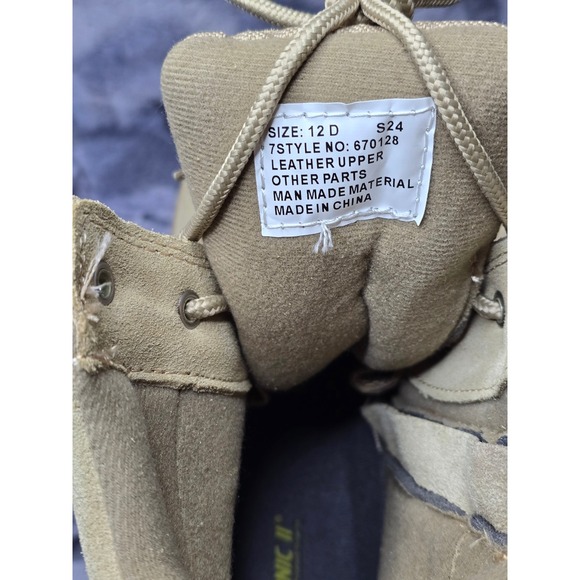 NWB Workabouts Leather Military Tactical Boots side zip Tan Mens Size 12D Desert